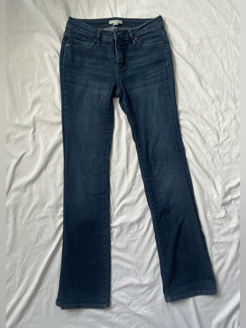 New York & Company Denim Dark Blue Flare Vintage Jeans